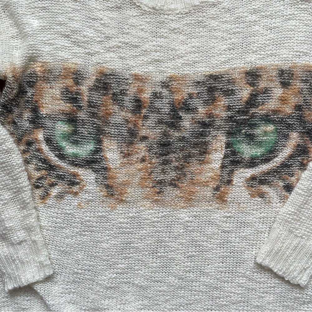 Iris Cream Knit Cat eye Sweater - Picture 3 of 8